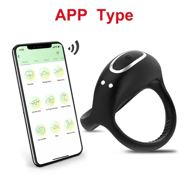 Anillo Vibrador Recargable Con aplicacion, Vibrador App Larga distancia