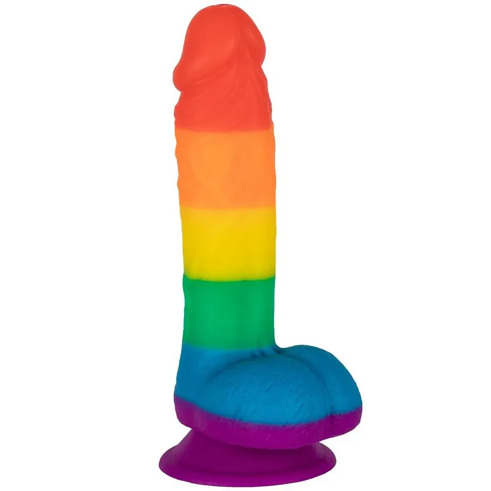 Consolador Arcoiris Con Chupa, Dildo Con Ventosa 20cm