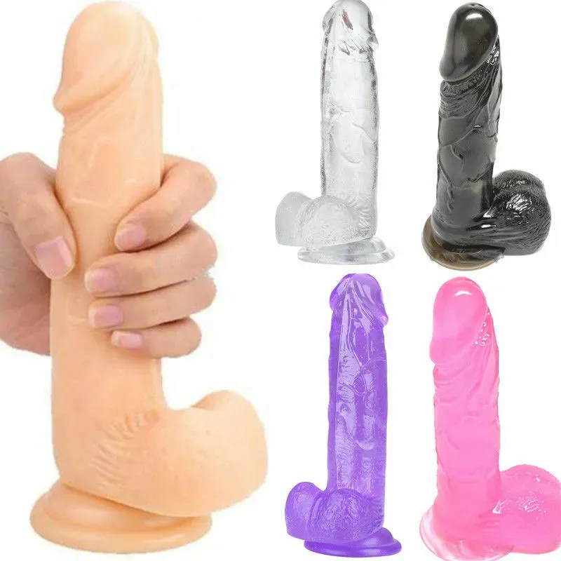 Consolador Con Chupa Multicolor, Dildo Con Ventosa 19cm