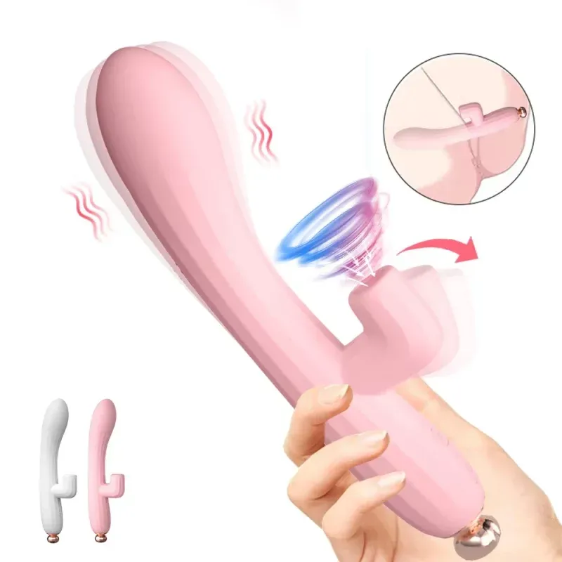 Vibrador Doble Puntog, Vibrador Y Succionador Recargable, Vibrador Silicona Medica