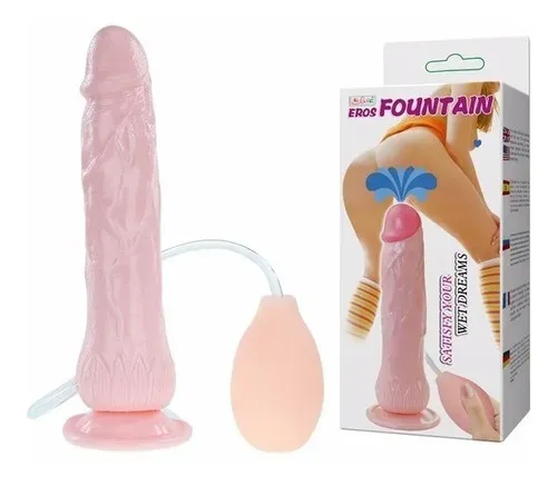 Dildo Eyaculador Con Chupa, Consolador Chupa 20cm