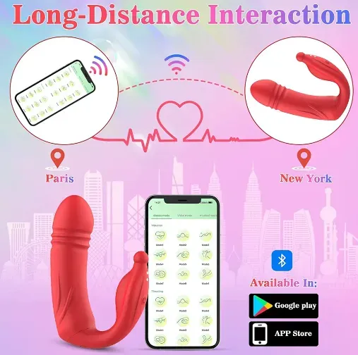 Vibrador Aplicacion Larga Distancia, Vibrador Empuje, Vibrador Tipo Lush Lovense, Bluetooth