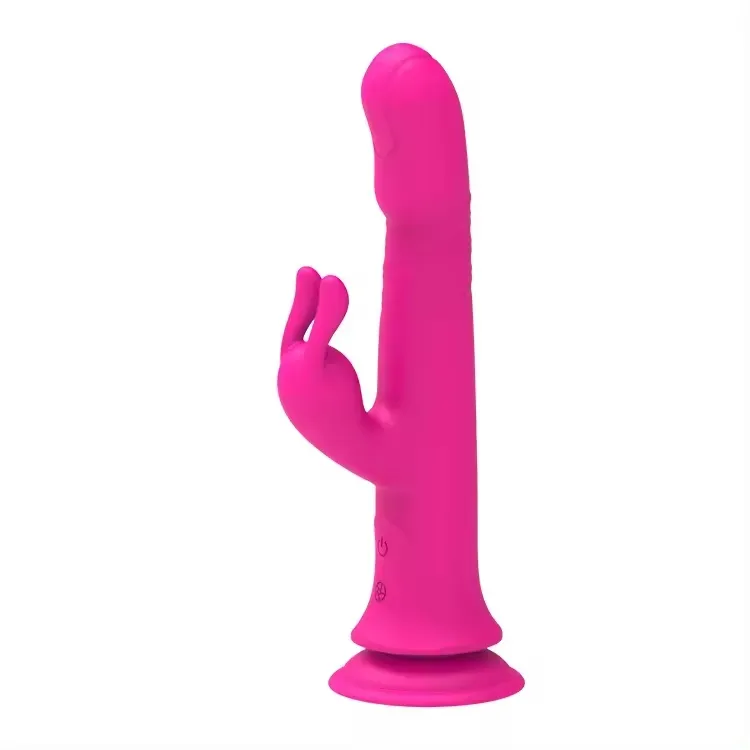 Consolador Con Chupa Puntog, Vibrador con Giro y Empuje, Silicona Medica