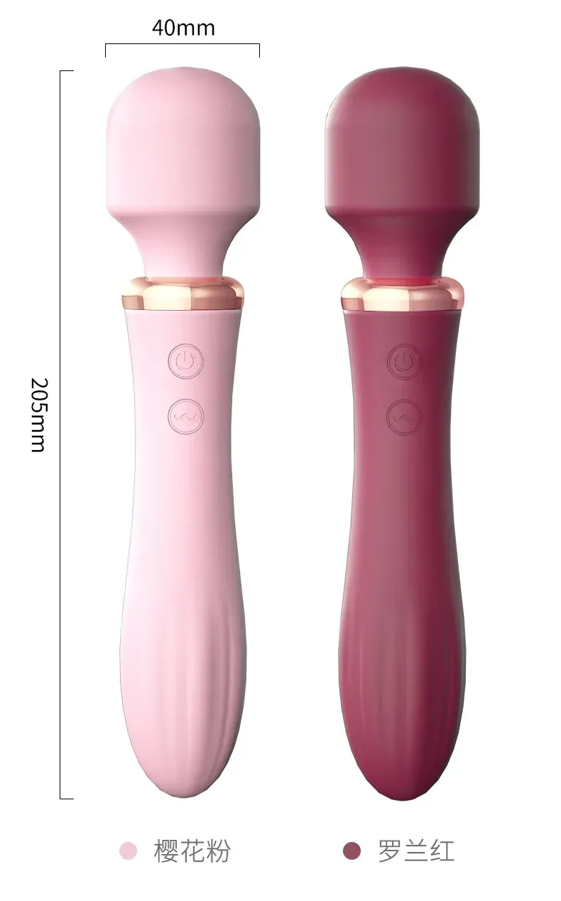 Hitachi Silicona Medica, Vibrador Doble Estimulacion, Clitorial Vaginal Recargable