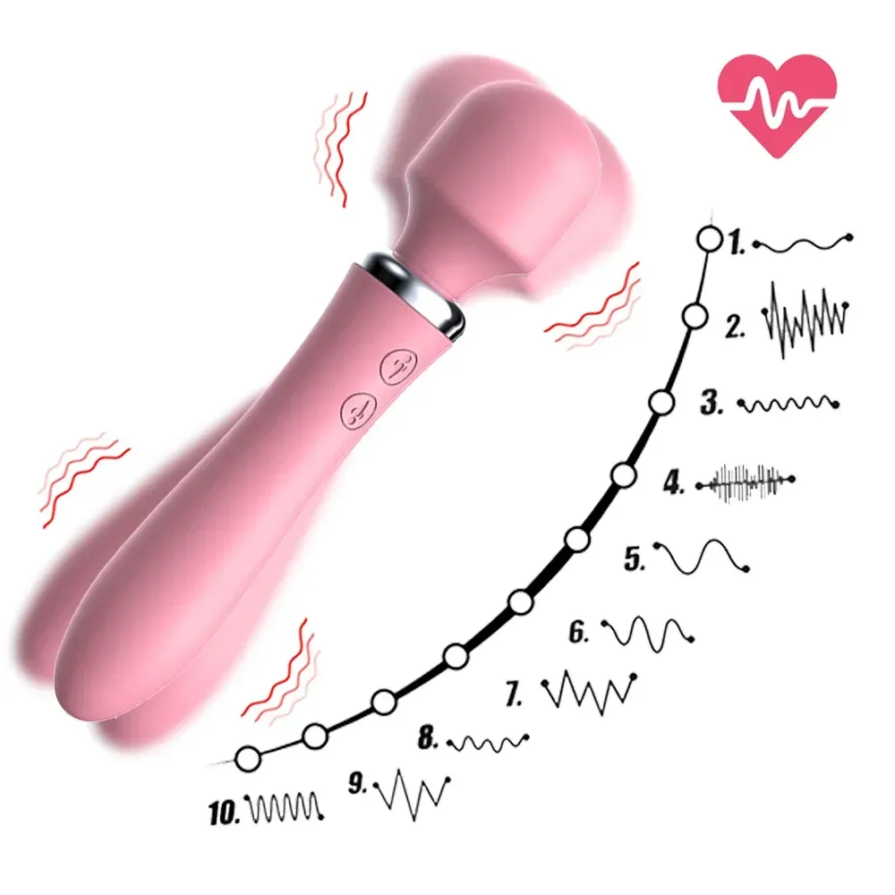 Hitachi Silicona Medica, Vibrador Doble Estimulacion, Clitorial Vaginal Recargable