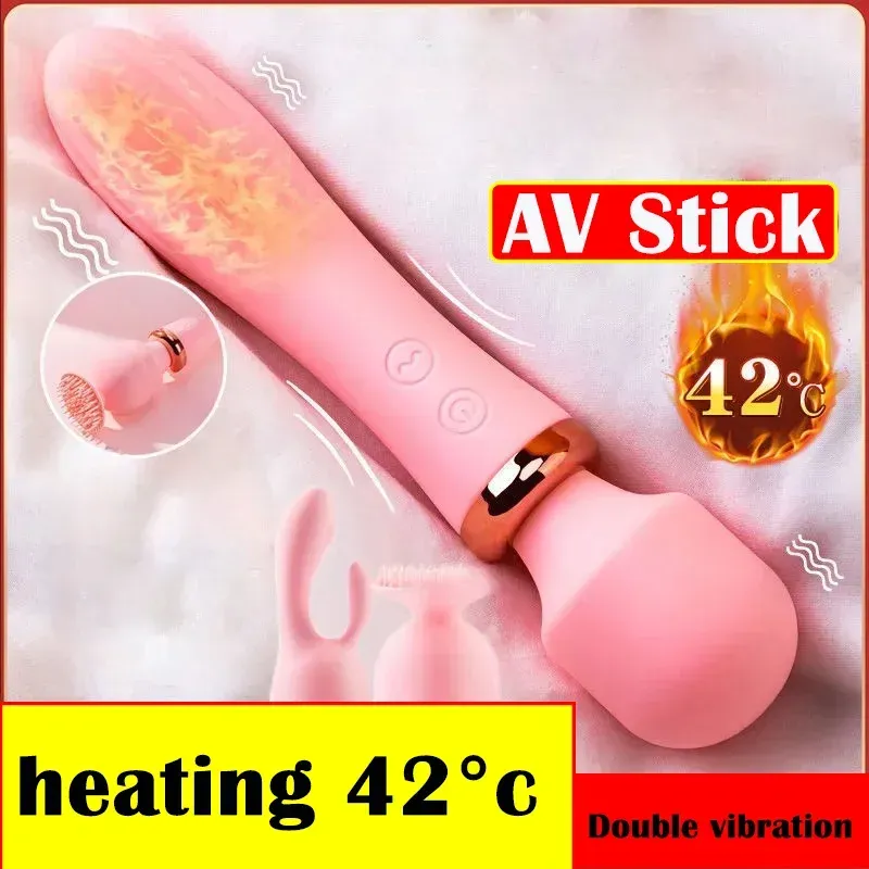 Hitachi Silicona Medica, Vibrador Doble Estimulacion, Clitorial Vaginal Recargable