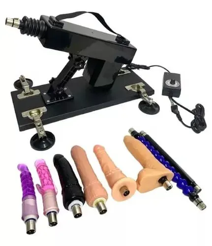 Fuck Machine, Maquina Sexual, Maquina con 6 Dildos y 2 Extensiones