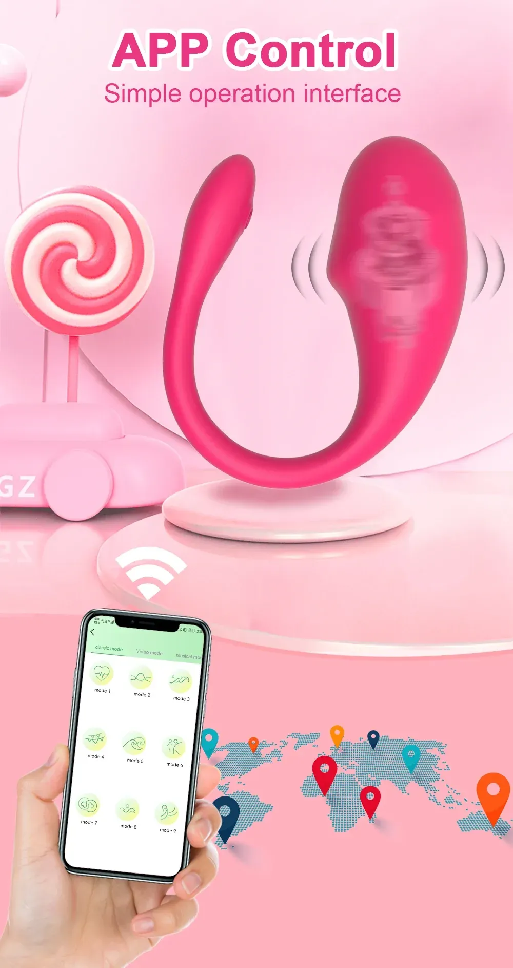 Vibrador Lover Con Aplicación Larga Distancia, Diseño Tipo Lush Lovense, Bluetooth