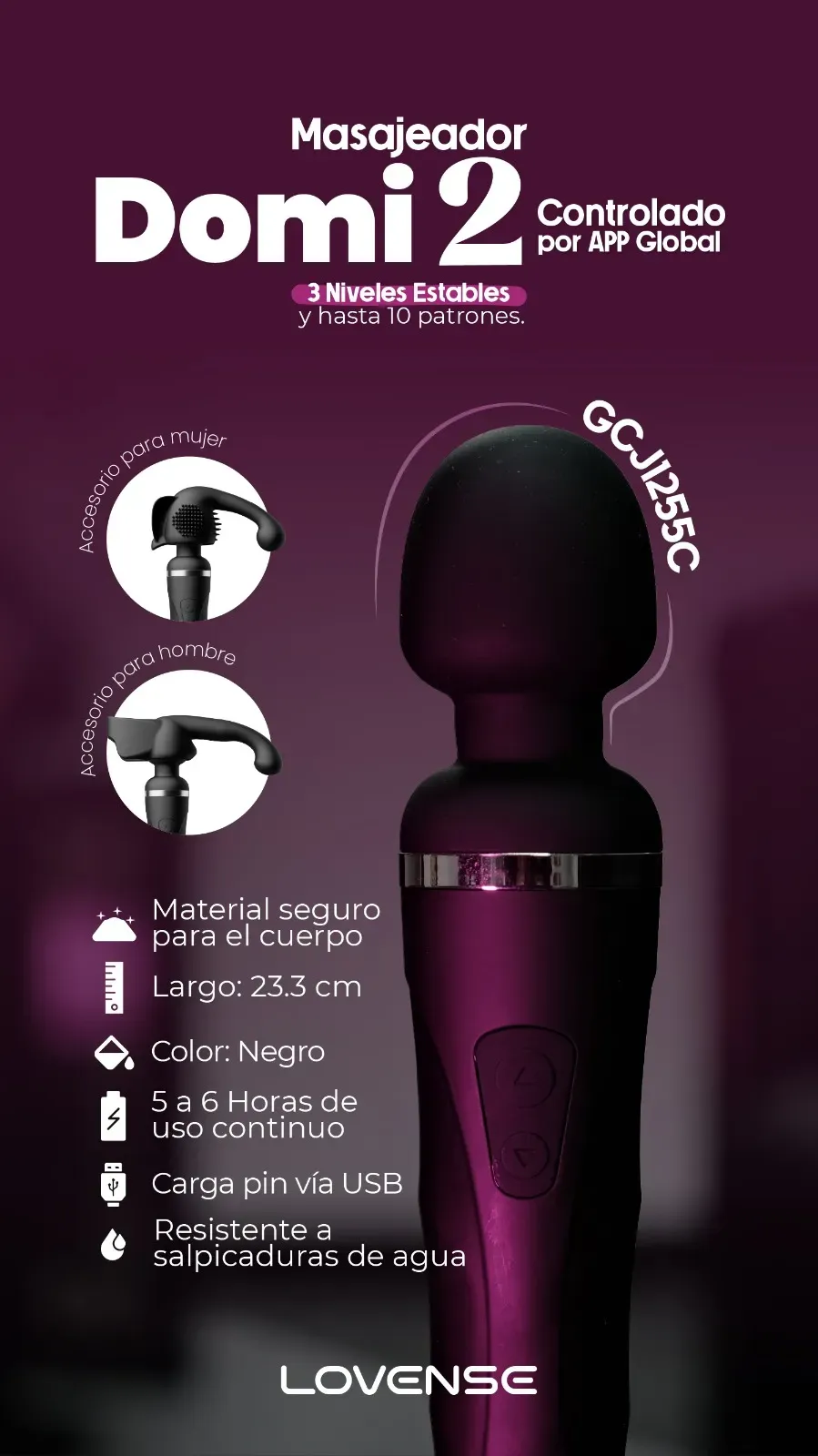 Domi 2 Lovense, Lovense Vibrador Original, Vibrador Distancia Bluetooth, Lush