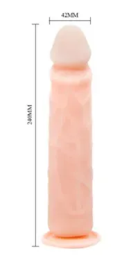 Consolador Silicona Talla Grande, Dildo Con Ventosa y Vertebra 20cm