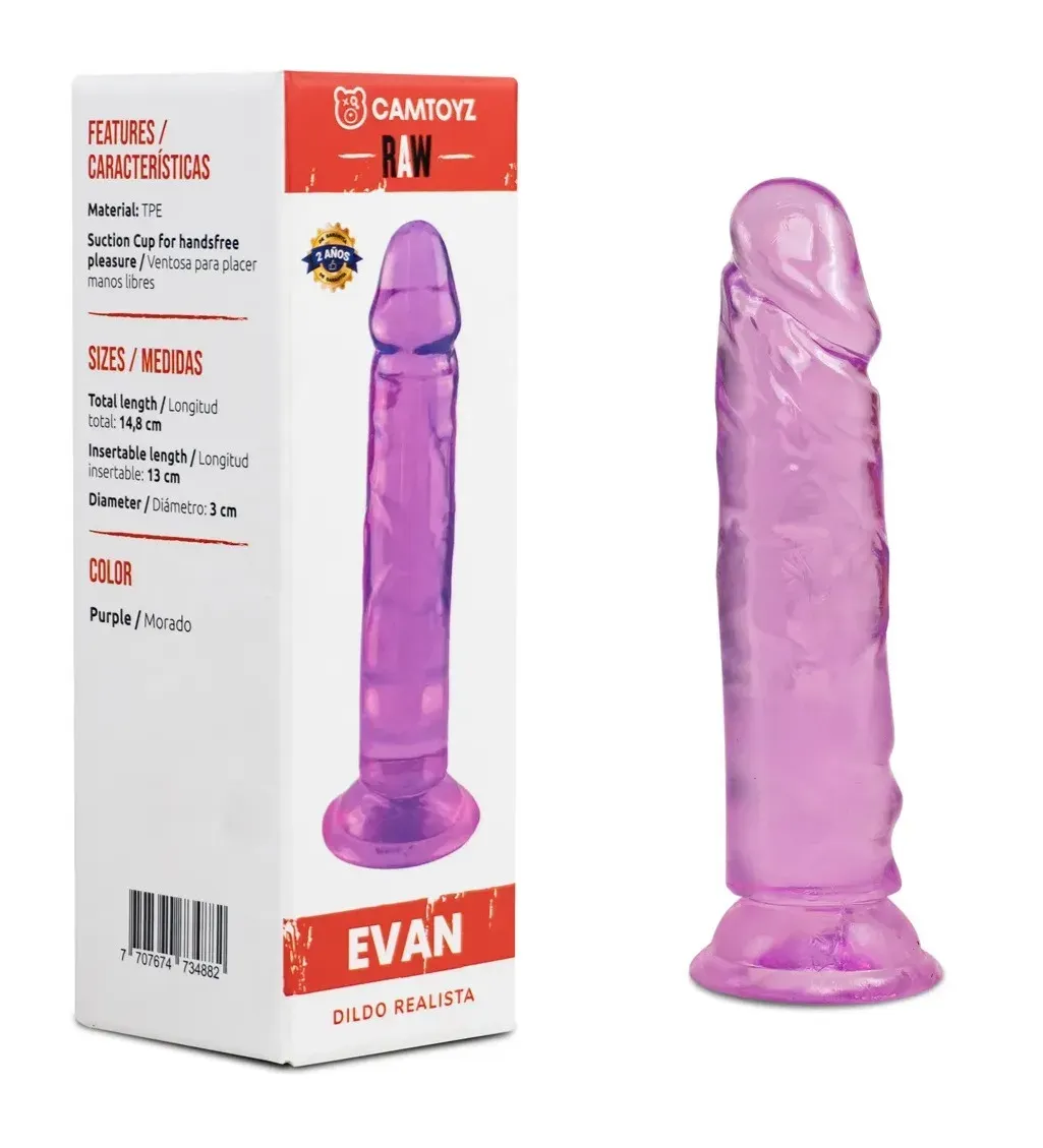 Consolador Con Chupa Pequeño, Dildo Con Ventosa 14cm