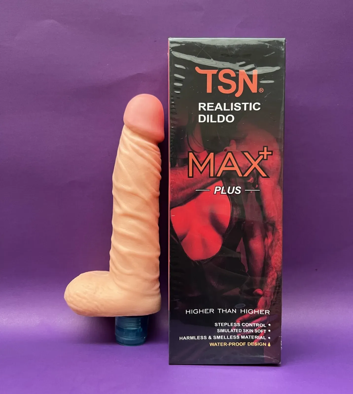 Consolador Vibrador Silicona Suave, Material Realista, Con testiculos