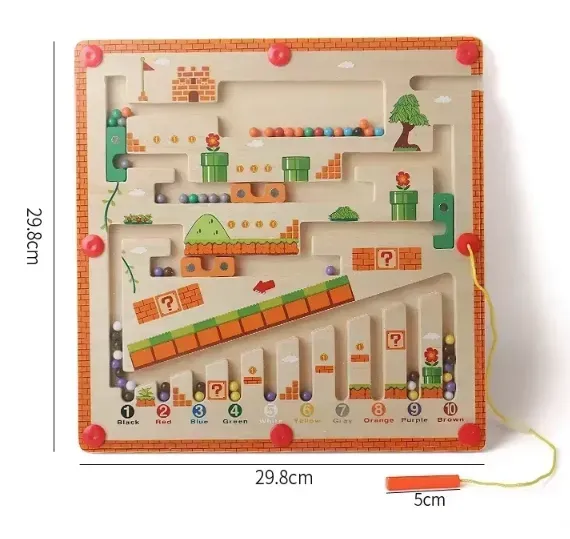 Laberinto Magnético Infantil En Madera