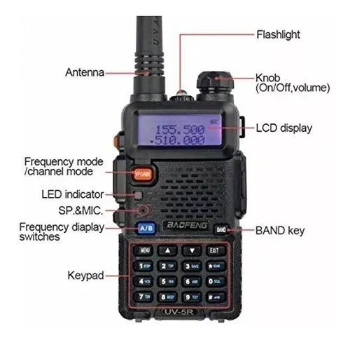 Walkie Talkie Baofeng Uv 5R Radio Bidireccional De Alta Potencia