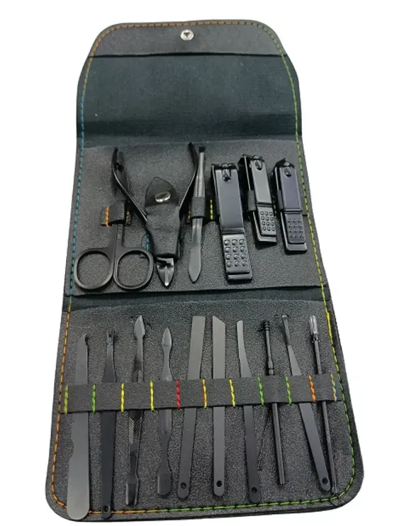 Kit Estuche Set Manicure Pedicure Kit Cortauñas X16 Piezas 