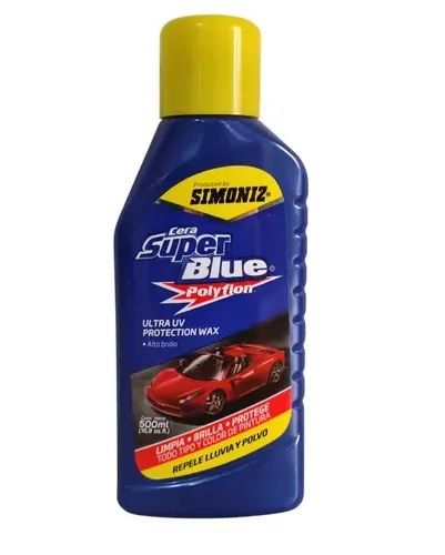 Cera Super Blue Limpia Brilla Protege Pintura Carro Vehículo