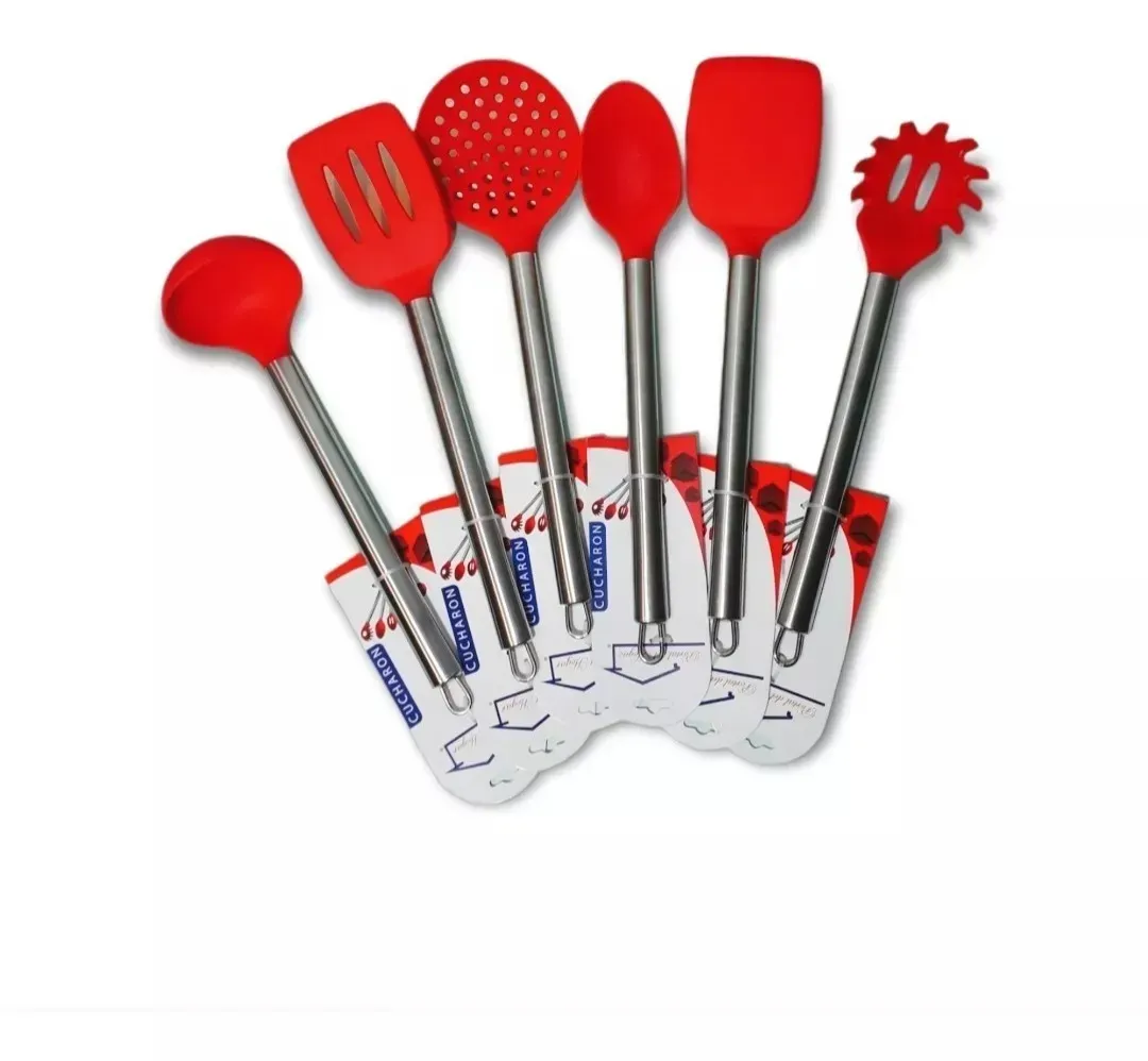 Set X6 Utensilios De Cocina En Silicona 