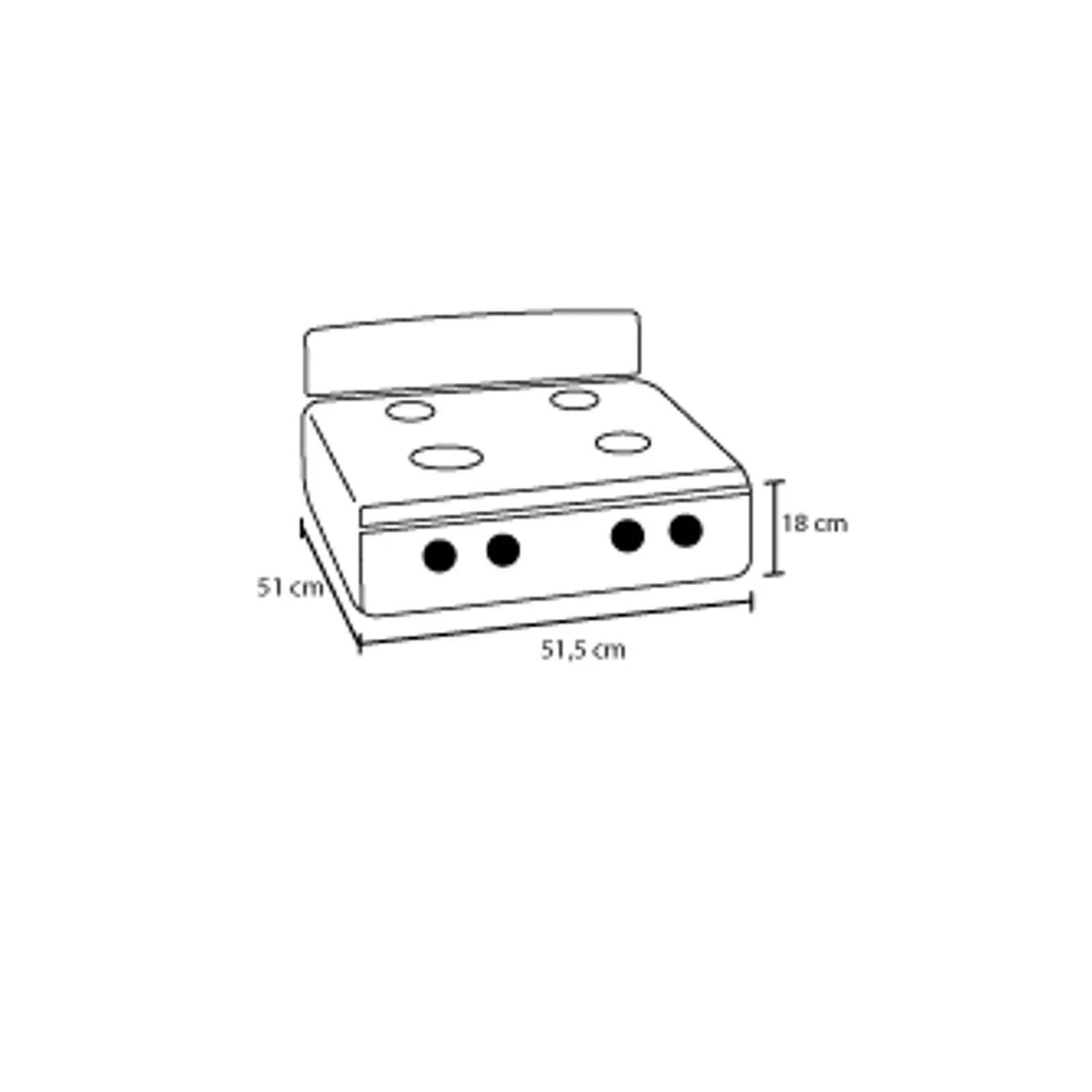 Estufa Cocina Haceb De Mesa De 4 Puestos Gas Natural