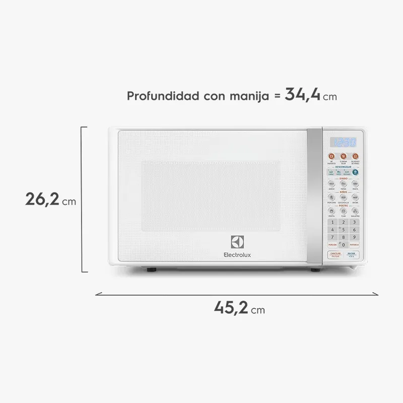 Horno Microondas De Mesa Electrolux 17l Blanco 110v/220v