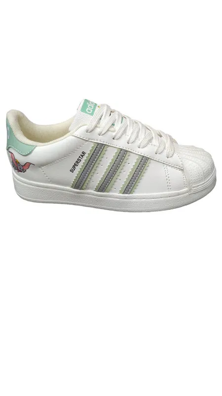 Tenis Adidas Super Star R-eplica 2A Dumbo Verde Agua