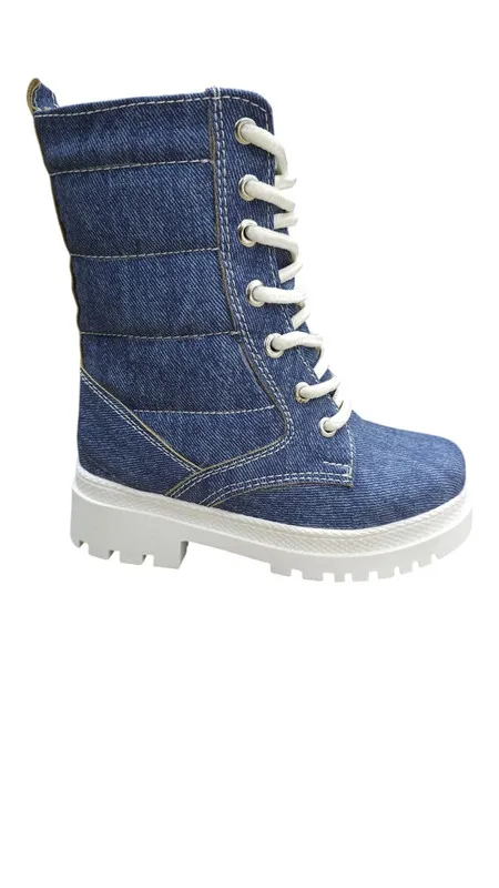 Botas Para Niñas Extra Cómodas Azul Gean