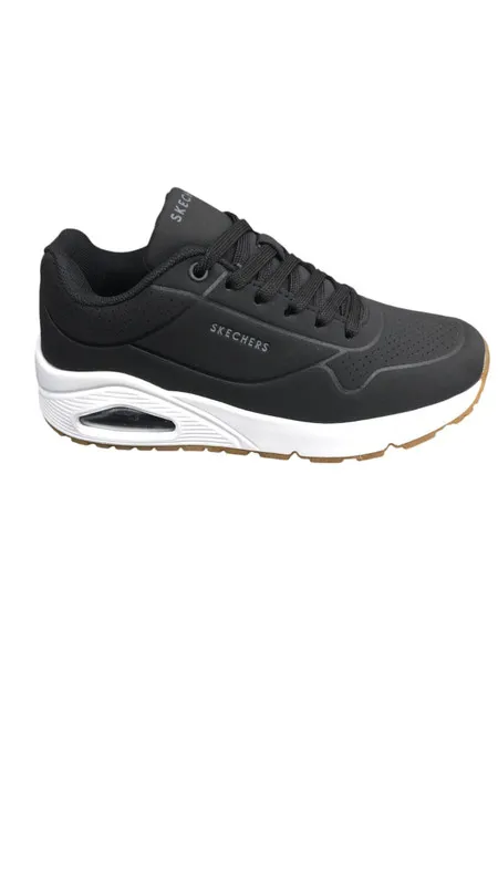 Tenis Skechers Black White Lifestyle AAA Importadas