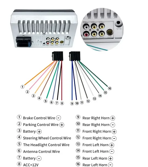 Radio Carro mp5 Estéreo 2 Din Mirrorlink  Con Pantalla Táctil 7 Pulgadas Bluetho 