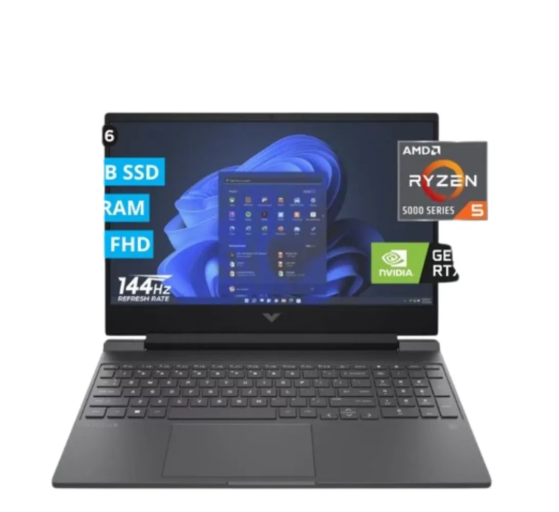 Computador Portátil Hp Victus 15FB Ryzen 5 5600H 8 Ram DDr4 512 Ssd 15 Pulgadas Full Hd Rtx 3050 4gb Ddr6