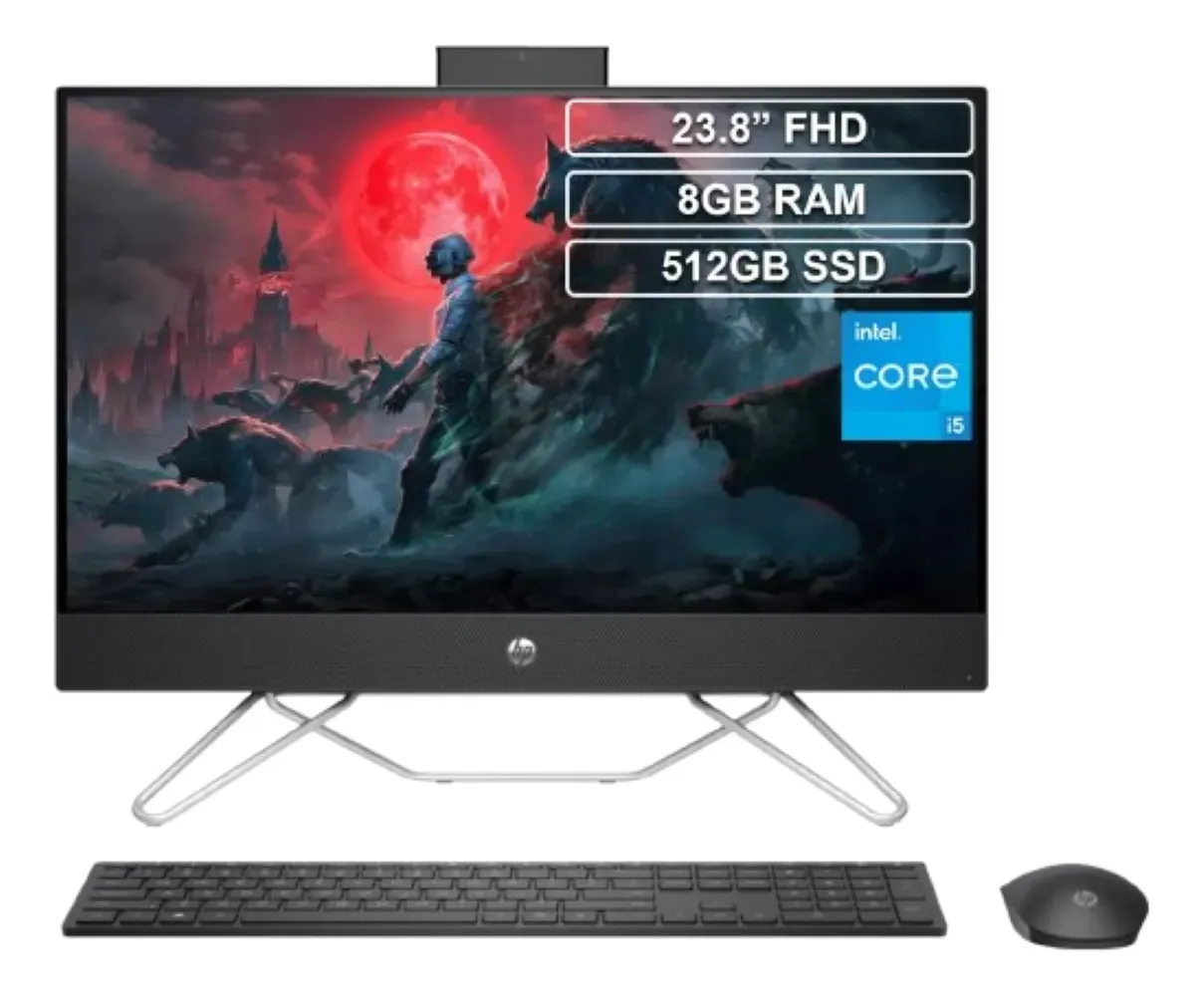 Computador Todo en uno Hp 24CB Core i5 1235U 8 Ram Ddr4 512 Ssd 24 Pulgadas Full Hd