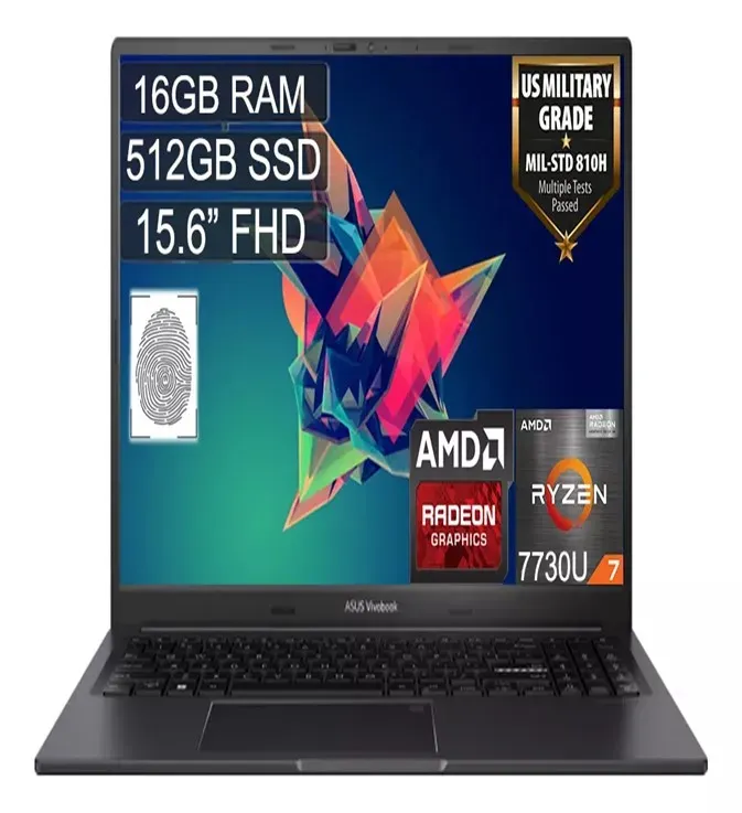 Computador Portátil Asus M350 Ryzen 7 7730u 16 Ram DDR4 512 Ssd 15 Pulgadas