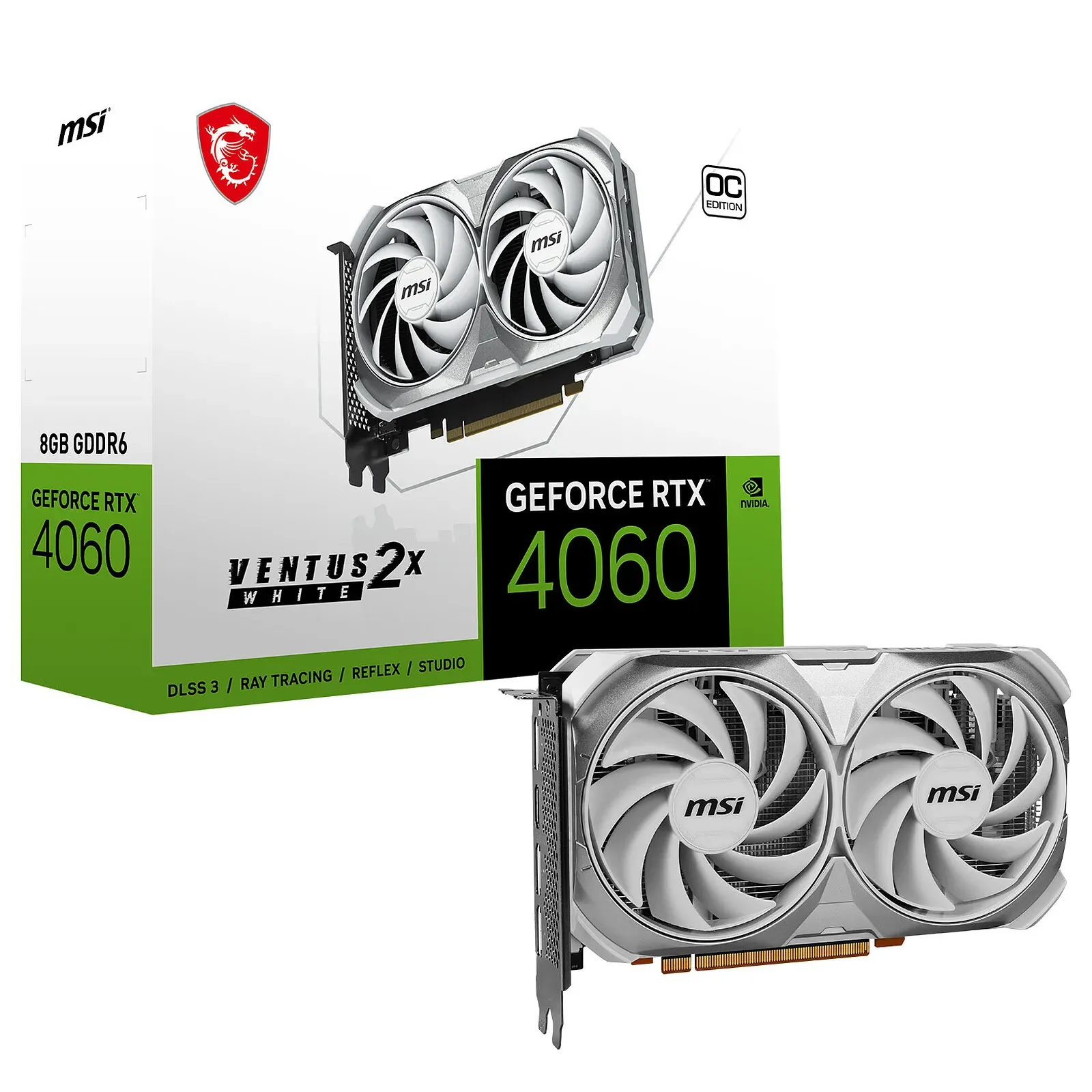 Tarjeta de Video 4060 Msi Ventus 8 Gb DDR6 2 Ventiladores 