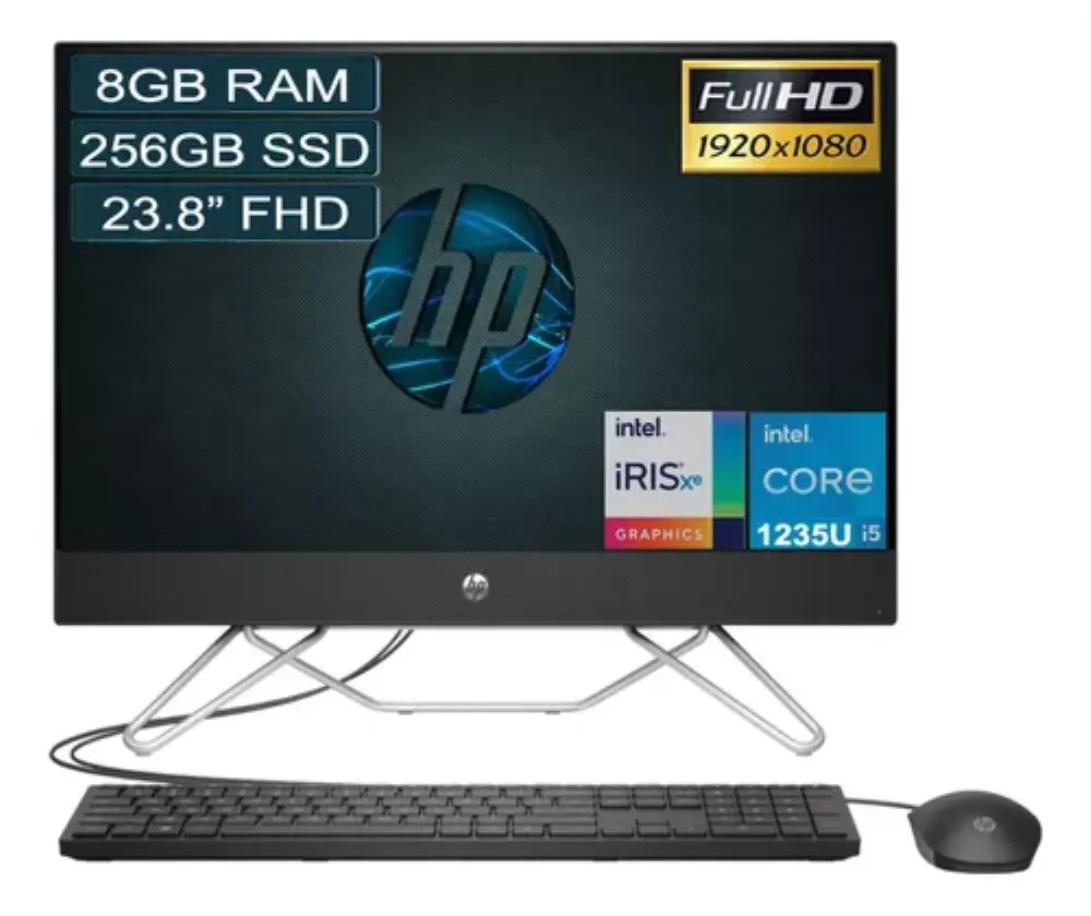 Computador Todo en uno Hp 24CB Core i5 1235U 8 Ram DDr4 256 Ssd 24 Pulgadas FHD