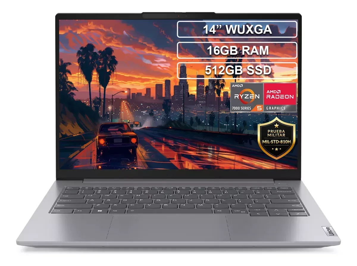 Computador Portátil Lenovo ThinkBook 14 G6 Ryzen 7 7730U 16 Ram DDr4 14 Pulgadas Wuxga Gris