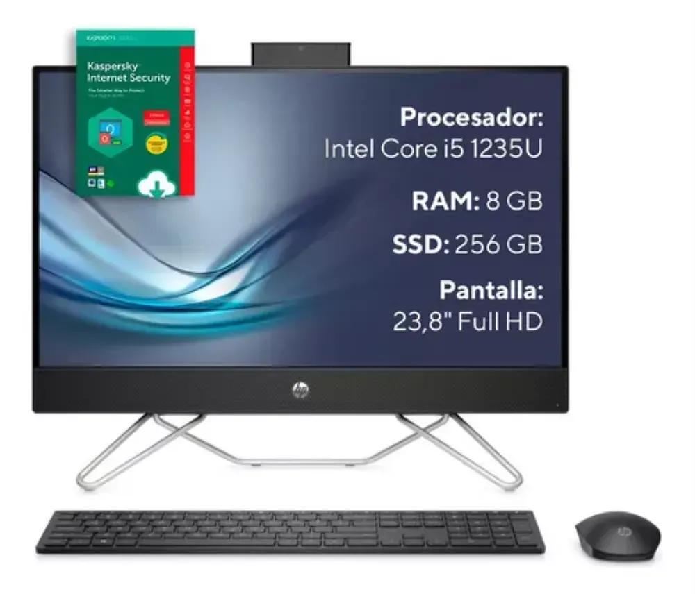 Computador Todo en uno Hp 24CB10 Core i5 1235U 8 Ram DDr4 256 Ssd