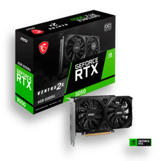 Tarjeta de Video MSI Ventus 3050 6 GB DDR6 2 Ventiladores