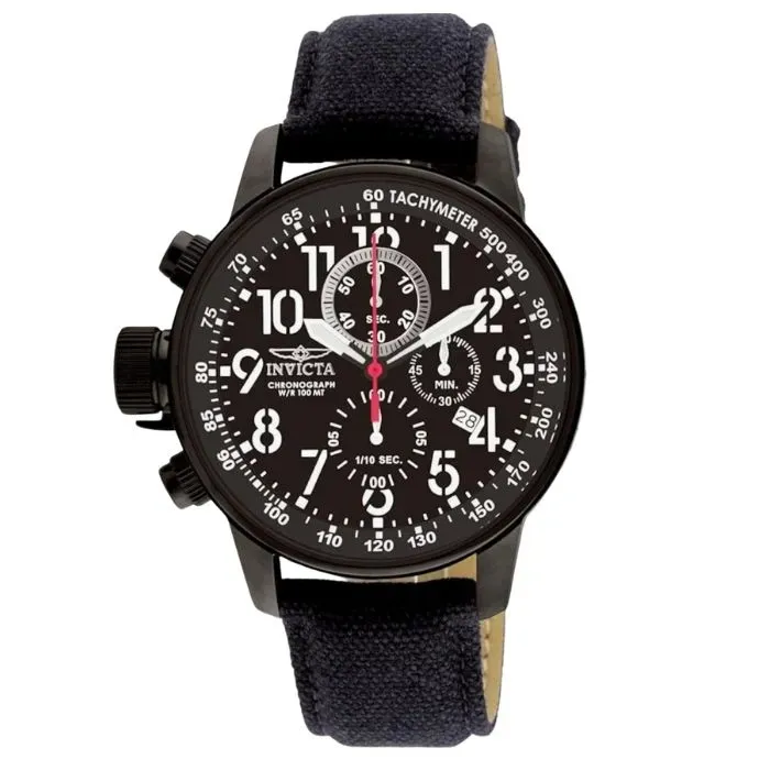 Reloj Invicta 1517 I "Force" Collection Reloj De Acero Inoxidable y Correa De Tela Para Hombre, Negro -Original