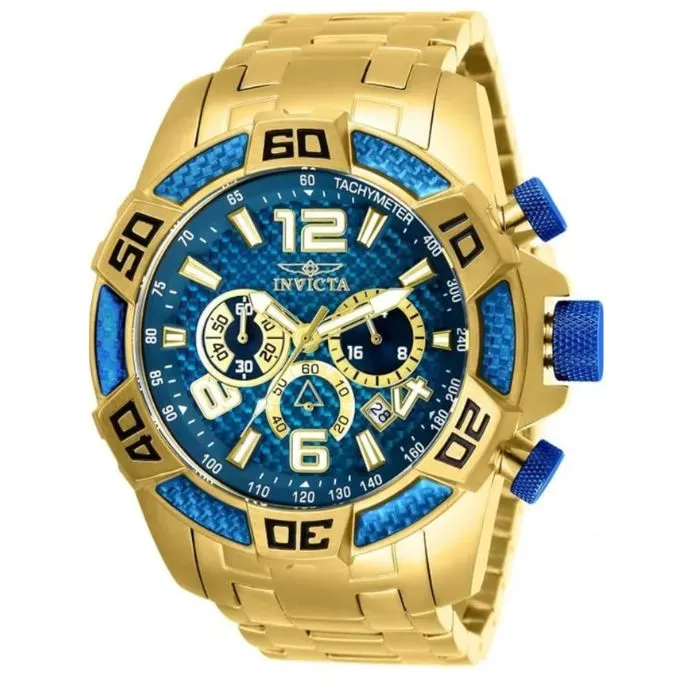 Reloj Invicta Reloj De Cuarzo Dorado 25852 Pro Diver Con Pantalla Analógica Para Hombre, Oro-Original