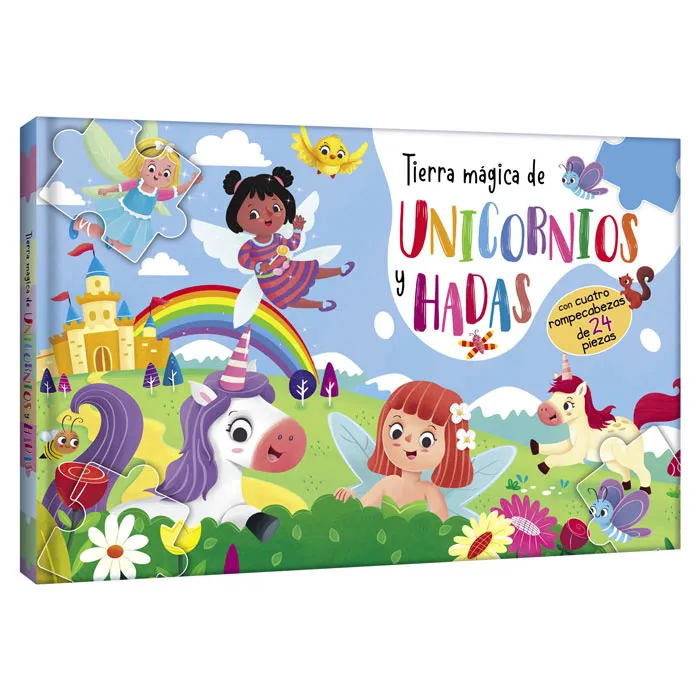 Libros RompecabezasTierra Magnetica De Unicornios y Hadas