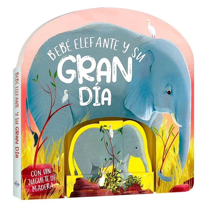 Libros Didacticos Con Juguete De Madera Bebé Elefante y
Su Gran Día