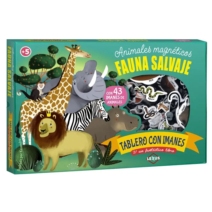 Un Libro y Un Juego Animales Magneticos 
FAUNA SALVAJE