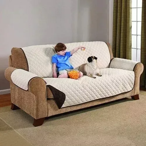 Protector Sofa, Forro, Funda, Mueble, Doble Faz 3 Puestos 