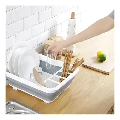 Escurridor De Platos Plegable Organizador Platos