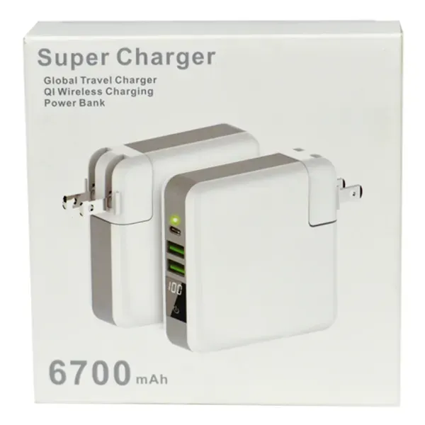 Power bank 6700mah Con Carga Inalámbrica 