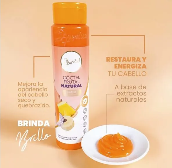 Cóctel De Frutas Naturales ANYELUZ Tratamiento Capilar (515 ml)