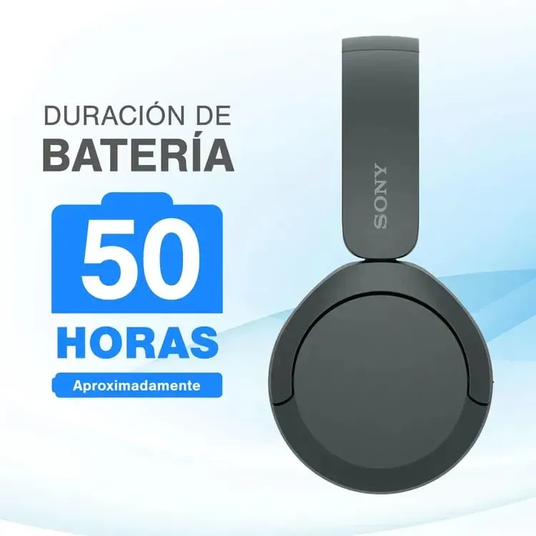 Audífonos de Diadema SONY Inalámbricos Bluetooth On Ear CH520 Negros