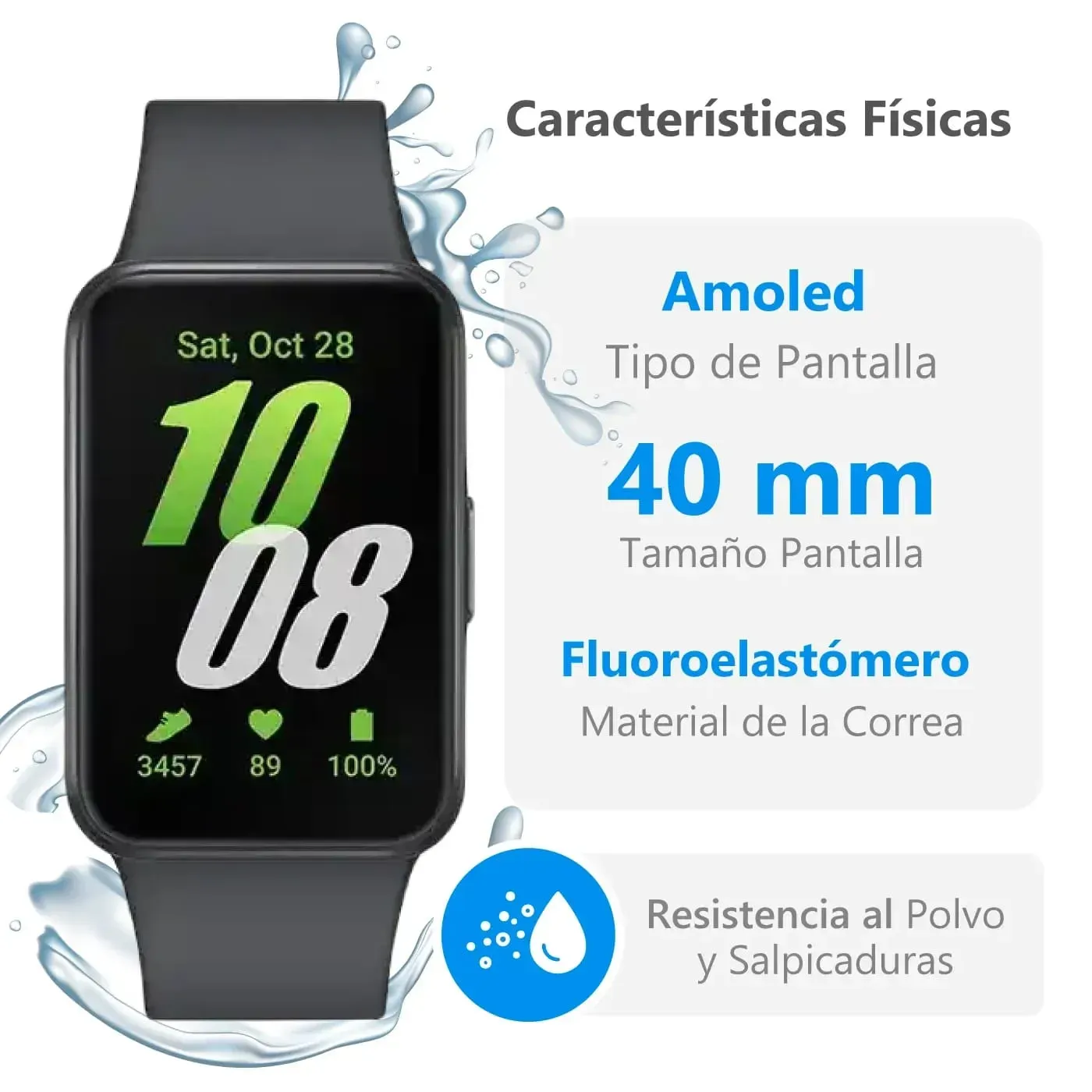 Banda SAMSUNG Smart Band Galaxy Fit3 Negro