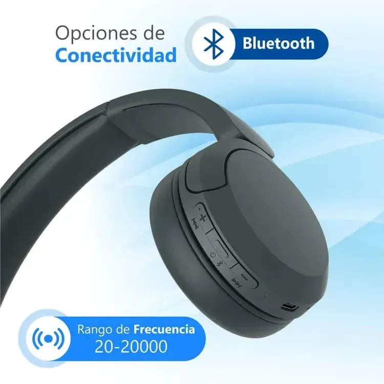 Audífonos de Diadema SONY Inalámbricos Bluetooth On Ear CH520 Negros