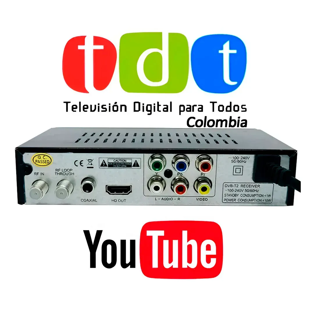 Tdt Decodificador Con Antena Control y Cables TV Digital