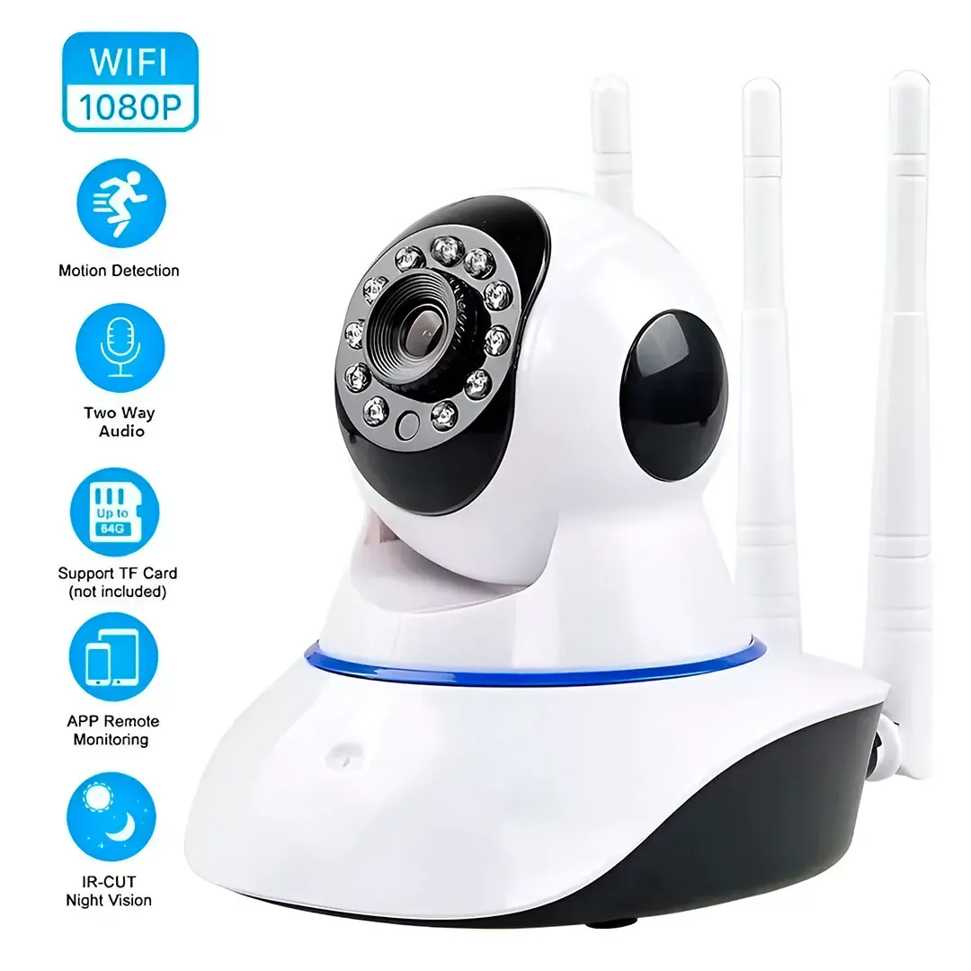 Camara De Seguridad Robotica Wifi 3 Antenas