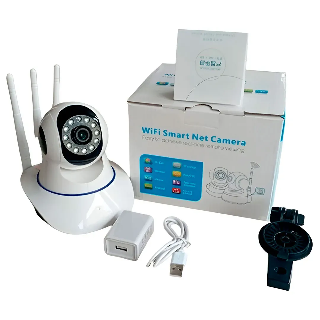 Camara De Seguridad Robotica Wifi 3 Antenas